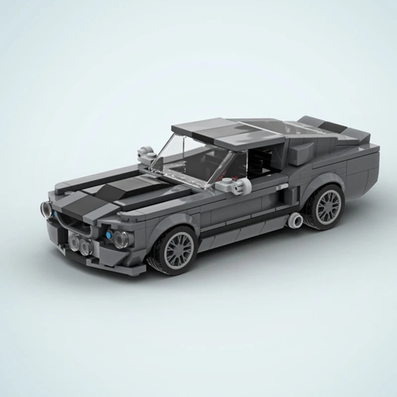 364Pcs MOC Mustang Super Racing Speed Shelby GT500 Bricks Creative Cars Building Block Model Kids DIY Educational Toys Gifts
