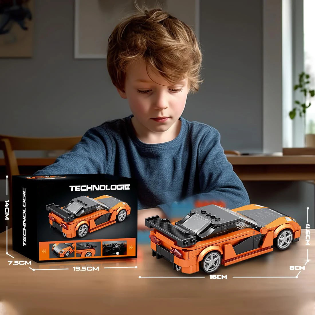 367PCS RX7 Sports Car Building Block Creative City Vehicle Classic Car Model Bricks Desktop Display Toys For Kids Holiday Gifts