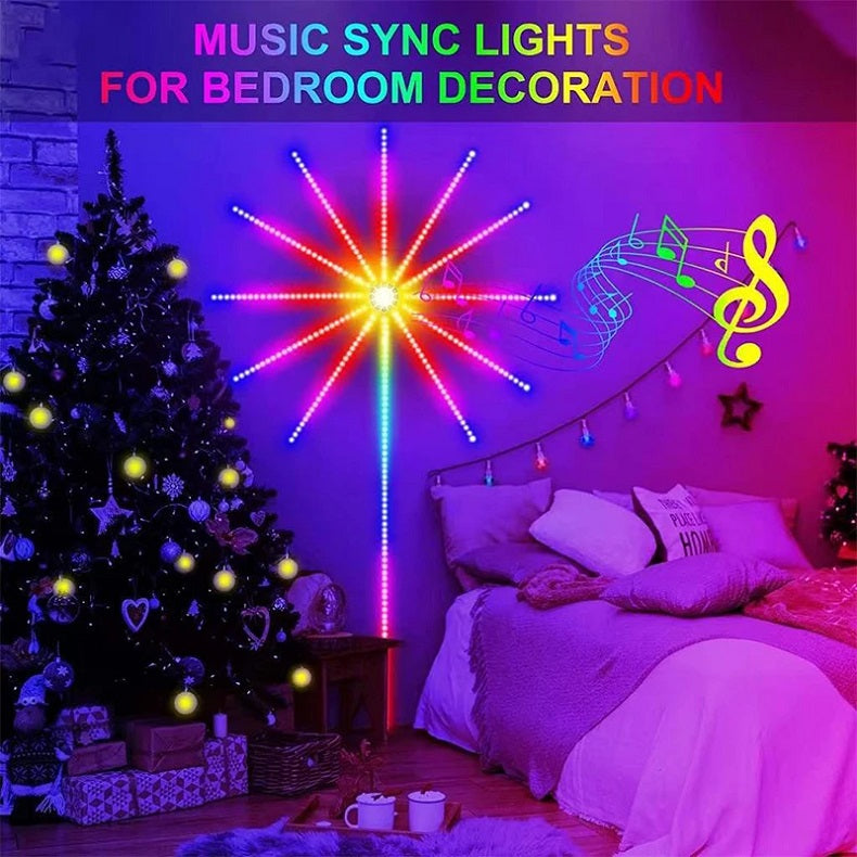 2024 new LED Strip Light RGB Sound Control Symphony Firework Light Wedding Christmas Music Control Full Kit Dream Meteor Lamp