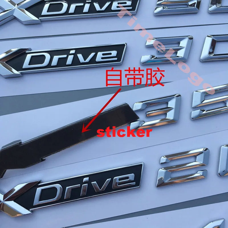 1PC XDrive 18d 20d 28d 30d 35d 40d 48d 50d para X1 X3 X4 X5 X6 X7 emblema de guardabarros de coche pegatina de maletero