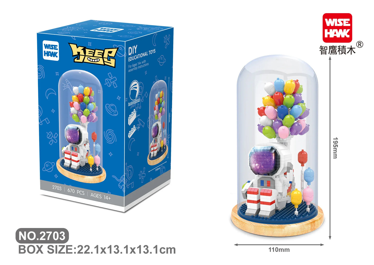 WiseHawk Micro Building Blocks One Piece Wedding Dress Light Tree House Kids Mini Brick Toys con caja de presentación y luz LED
