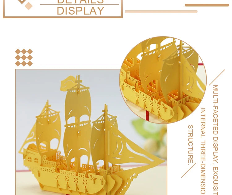 3D Pop UP Invitations Card 3D Paper World Attractions Birthday Greeting Cards 3D Tourist Postcard Save The Date Boy Gift Card