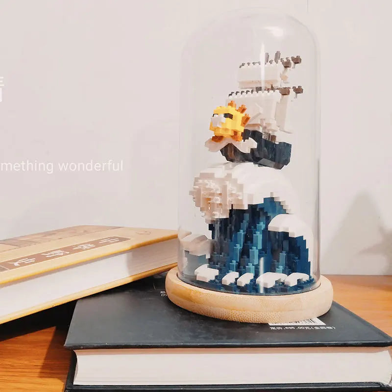 WiseHawk Micro Building Blocks One Piece Wedding Dress Light Tree House Kids Mini Brick Toys con caja de presentación y luz LED