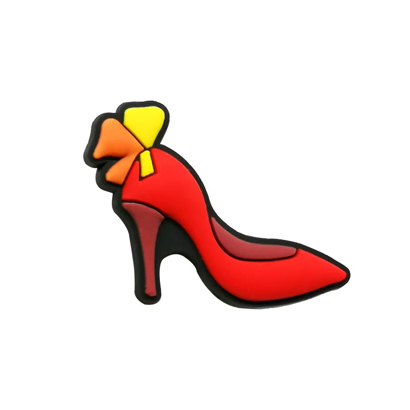 1 breloque pour chaussures en PVC pour filles et femmes, accessoires de maquillage, de rouge à lèvres, de couronne pour talons hauts, adaptés aux sabots, ornements de sandales de jardin