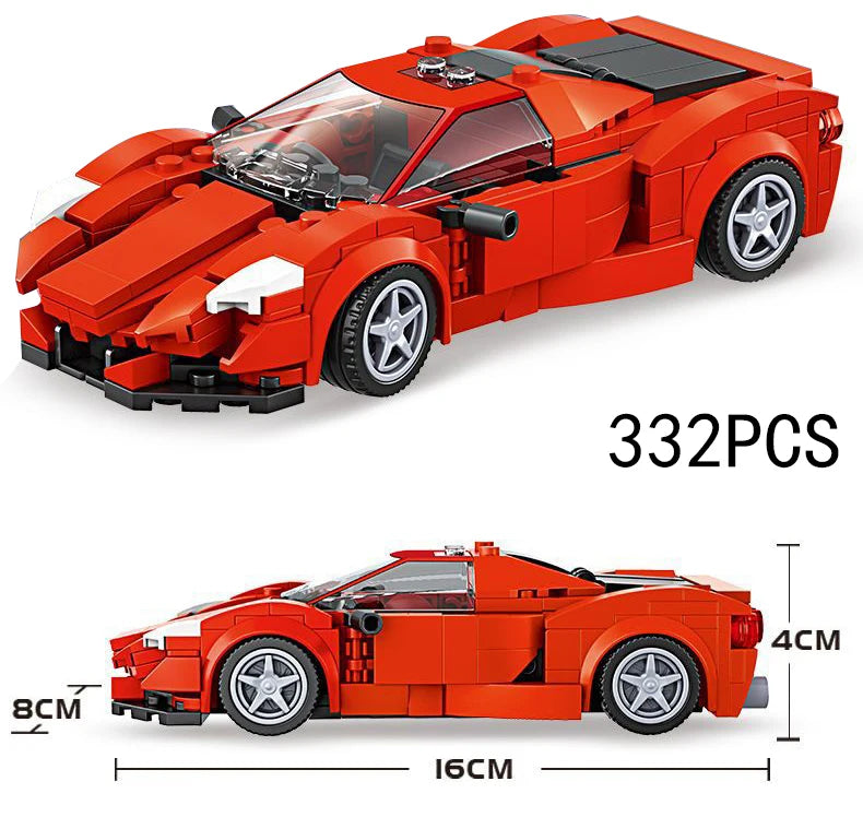 Racing Car City Speed Champions Sports Model Building Blocks DIY Bricks MOC Toy Classic Rally Super Racers Vehicle f1 technique
