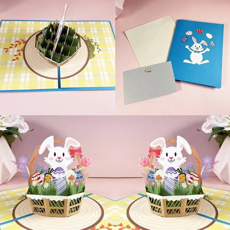 38 Styles 3D Pop Up Greeting Card Love In Hands Birthday Wedding Halloween Christmas Valentines' Day New Year Xmas Kids Gift