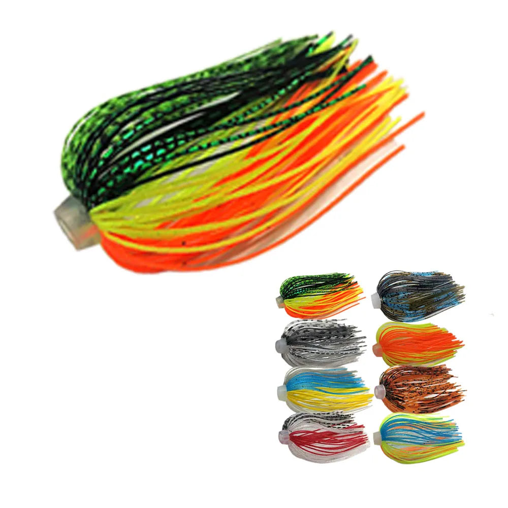 5 pcs/lot 88 Strands 64mm Silicone Skirts Elastic hole Umbrella skirts Fishing Accessories Buzzbaits Spinner Buzz Bait