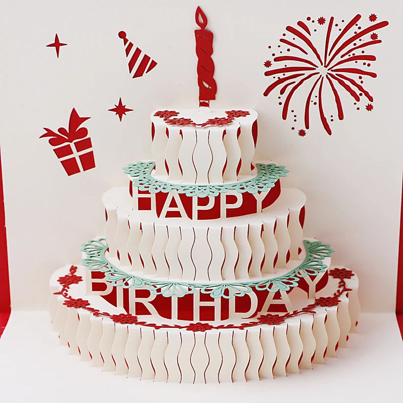 38 Styles 3D Pop Up Greeting Card Love In Hands Birthday Wedding Halloween Christmas Valentines' Day New Year Xmas Kids Gift