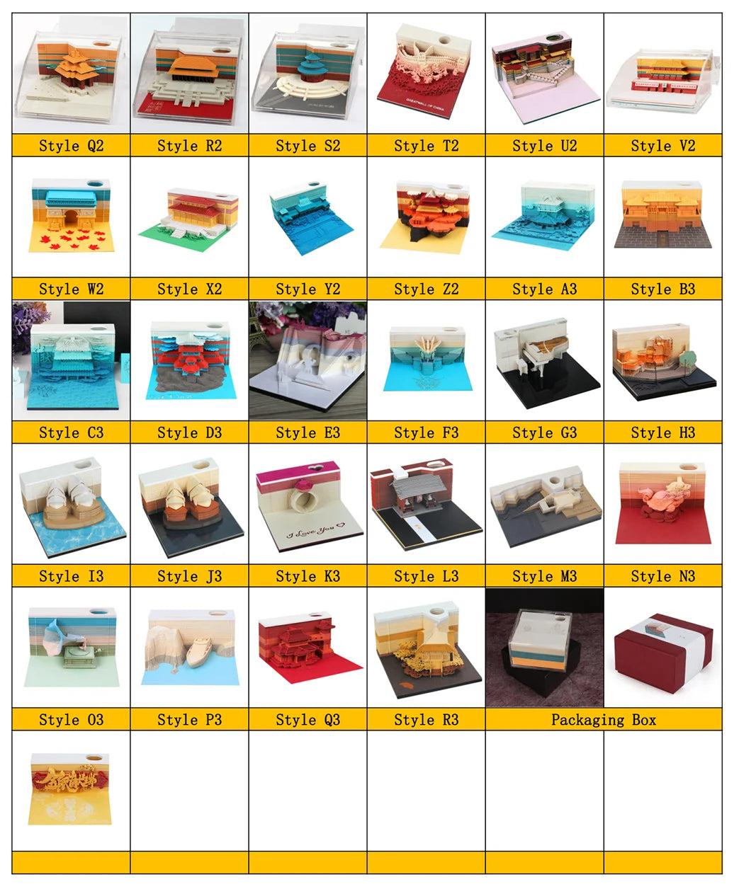 3d calendar 2025 memo pad 3d sticky pads crafting new Year's gift paper art 3d sculpture desk accessories small gifts for guests
