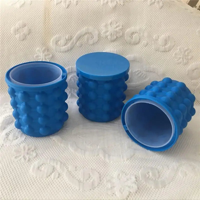 Silicone Ice Cube Maker Portable Bucket Wine Ice Cooler Beer Cabinet Space Saving Kitchen Tools Drinking Whiskey Freeze