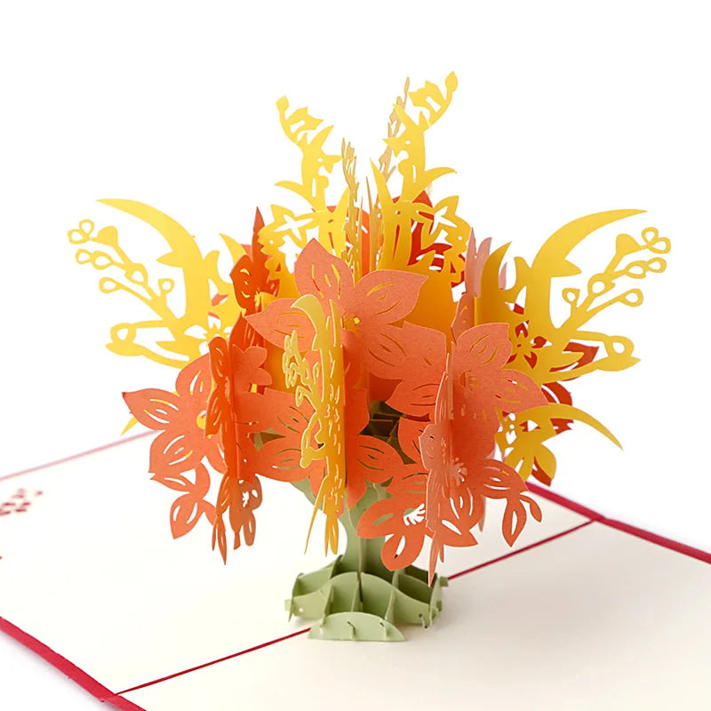 38 Styles 3D Pop Up Greeting Card Love In Hands Birthday Wedding Halloween Christmas Valentines' Day New Year Xmas Kids Gift