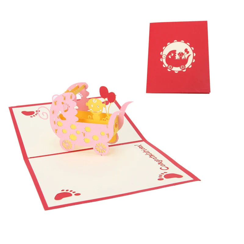 38 Styles 3D Pop Up Greeting Card Love In Hands Birthday Wedding Halloween Christmas Valentines' Day New Year Xmas Kids Gift