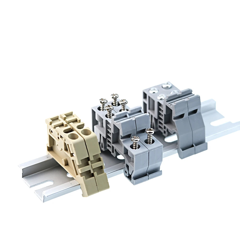 10 piezas Bloque de terminales de riel DIN UK-2.5B Cable Conductor eléctrico Conector universal Bloque de terminales de conexión por tornillo UK2.5B