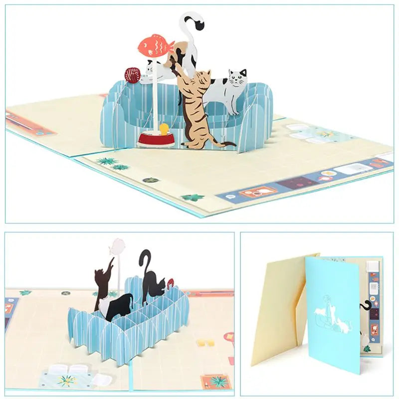 38 Styles 3D Pop Up Greeting Card Love In Hands Birthday Wedding Halloween Christmas Valentines' Day New Year Xmas Kids Gift