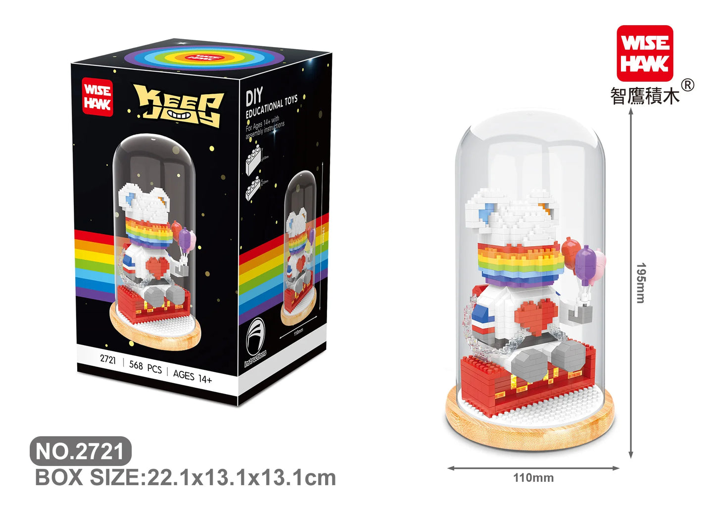 WiseHawk Micro Building Blocks One Piece Wedding Dress Light Tree House Kids Mini Brick Toys con caja de presentación y luz LED