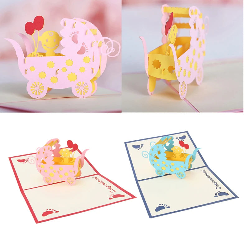 38 Styles 3D Pop Up Greeting Card Love In Hands Birthday Wedding Halloween Christmas Valentines' Day New Year Xmas Kids Gift