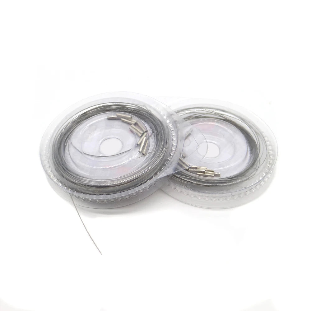 Cable de acero tejido de 7 hebras recubierto de nailon anticorrosión de 10 m, de 5 lb a 200 lb, para aparejos, señuelos de pesca, línea líder
