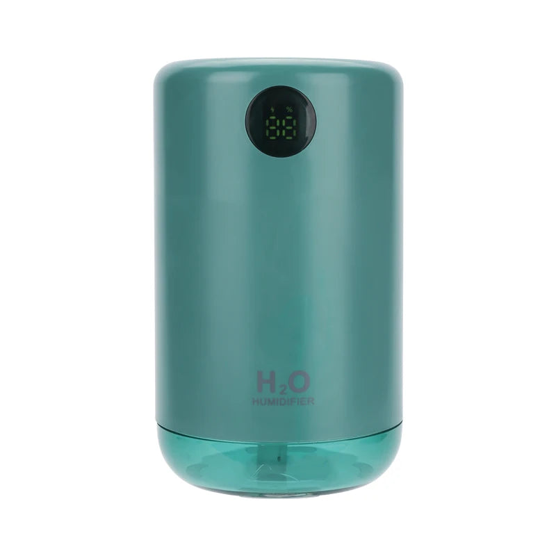 Humidificador de aire ultrasónico inalámbrico, 500 ml, 2000 mAh, portátil, difusor de niebla aromática, batería de larga duración, humidificador de aromaterapia