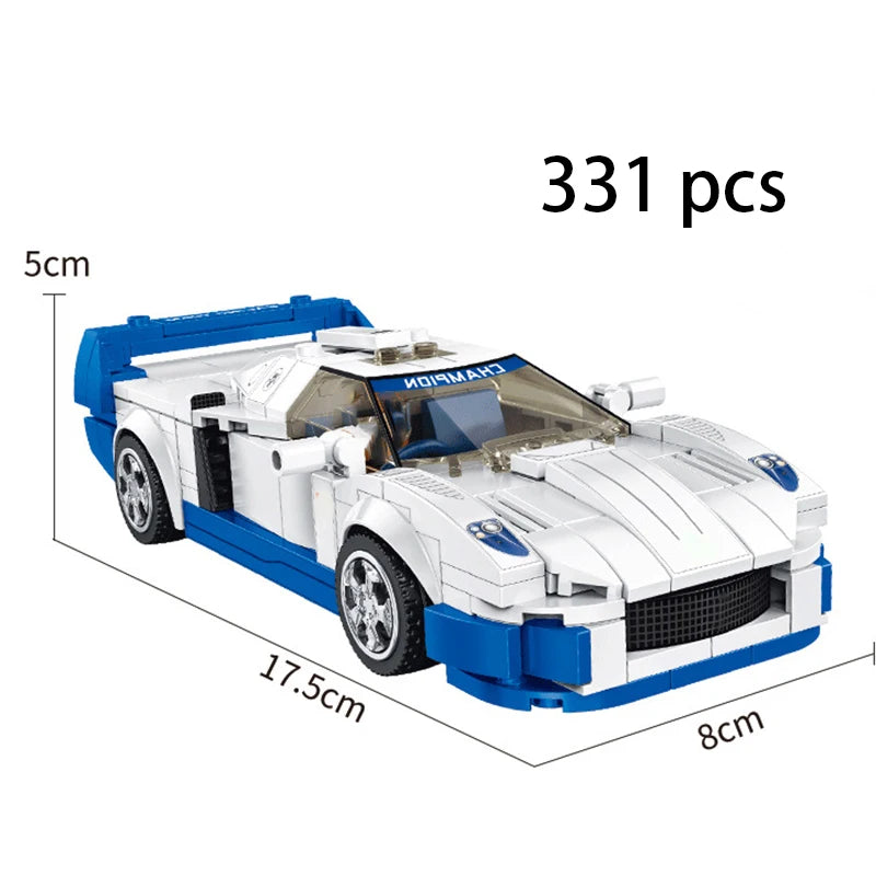 Racing Car City Speed Champions Sports Model Building Blocks DIY Bricks MOC Toy Classic Rally Super Racers Vehicle f1 technique