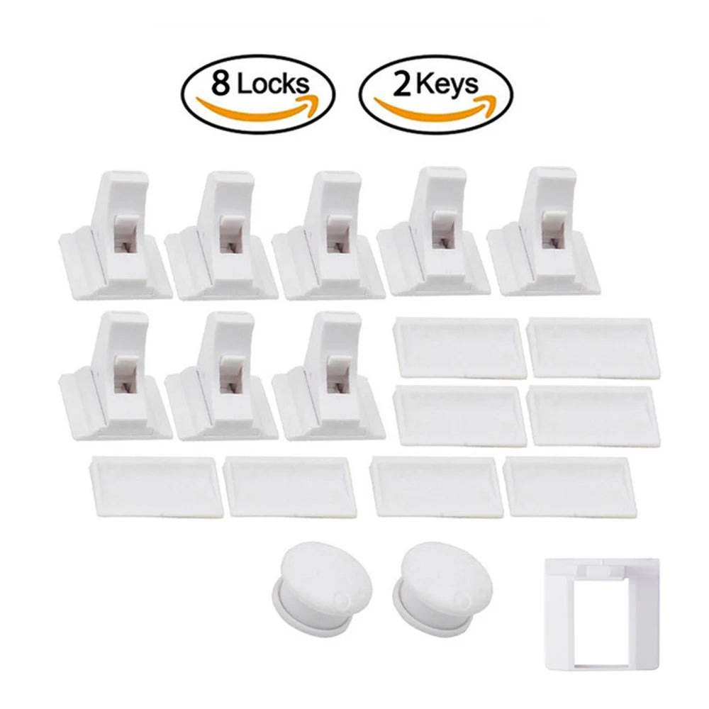 Baby Safety Lock Invisible Lock Kids Security Drawer Latch Cabinet Door Magnetic Child Safety Lock Limiter Children Protection