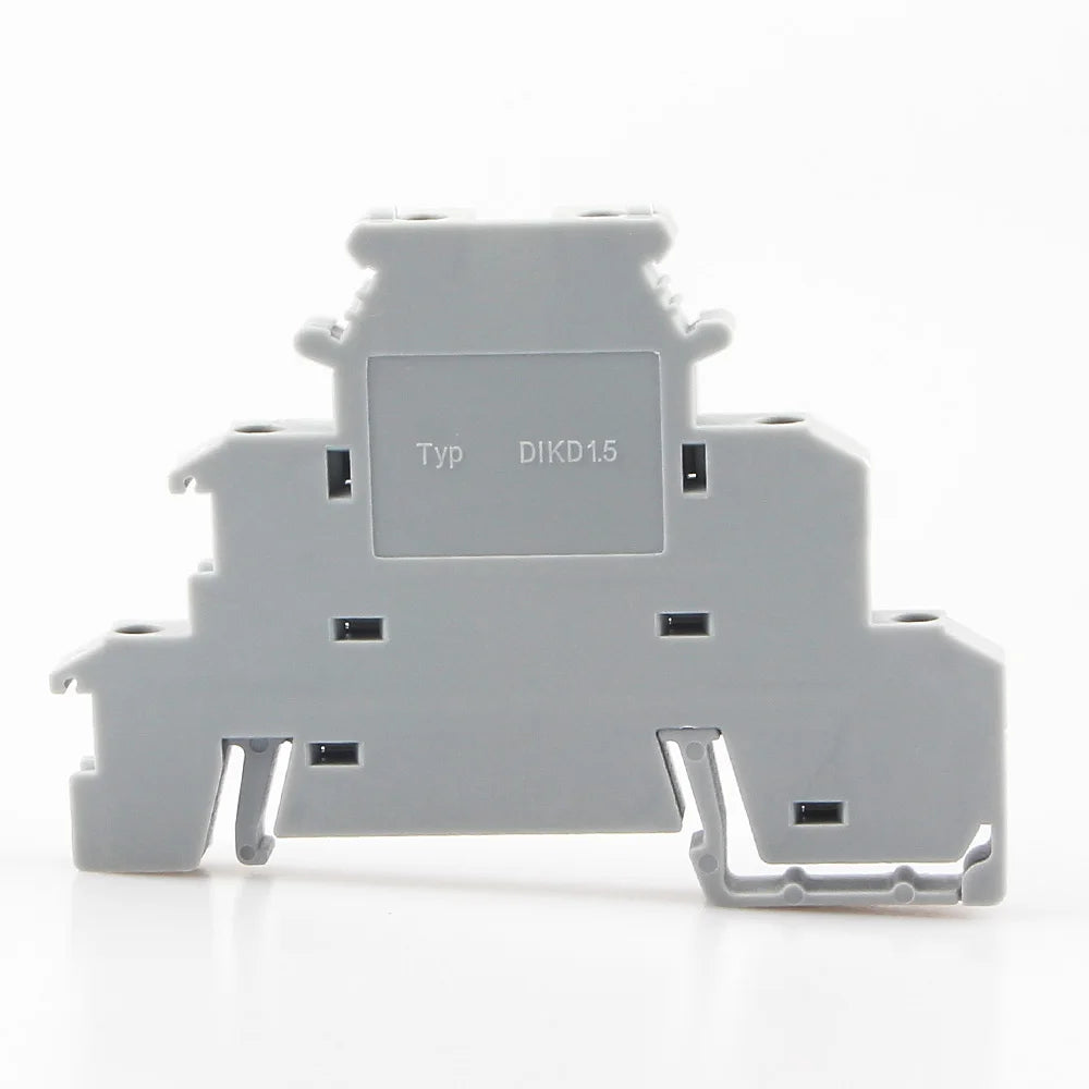 10 piezas Bloque de terminales de riel DIN UK-2.5B Cable Conductor eléctrico Conector universal Bloque de terminales de conexión por tornillo UK2.5B