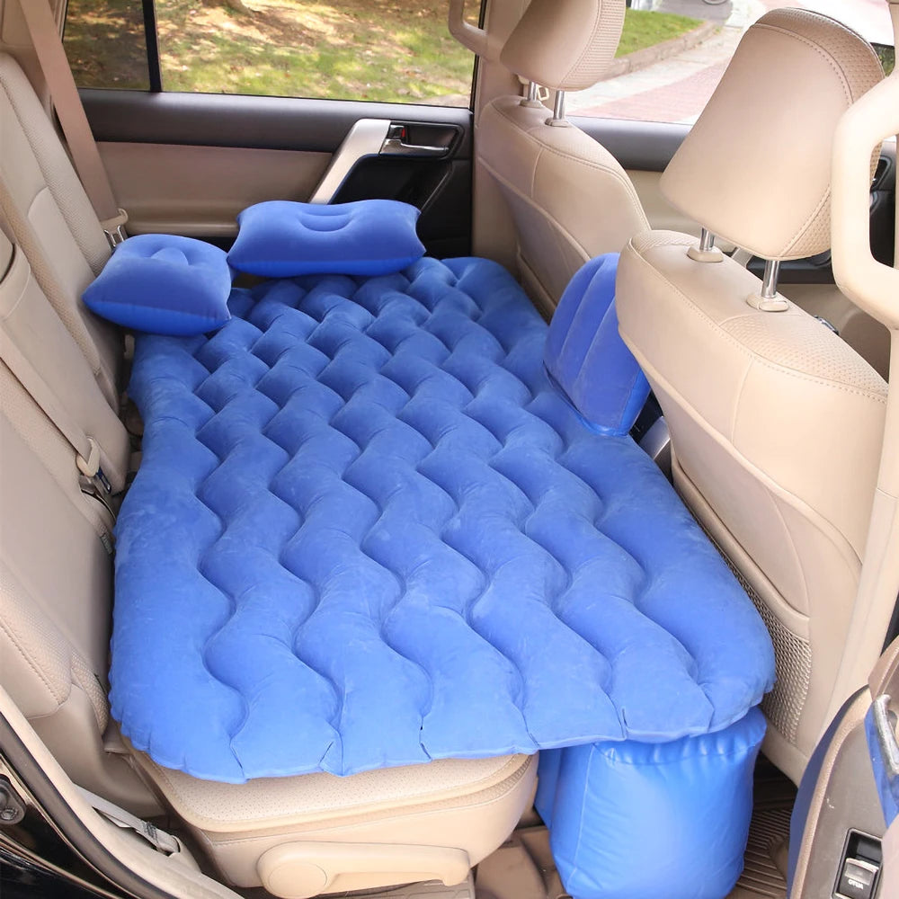 Airbed Household Outdoor Single Double Air Bed Thickened Folding Inflatable Convenient Mattress Sleep Rest for Car SUV Travel