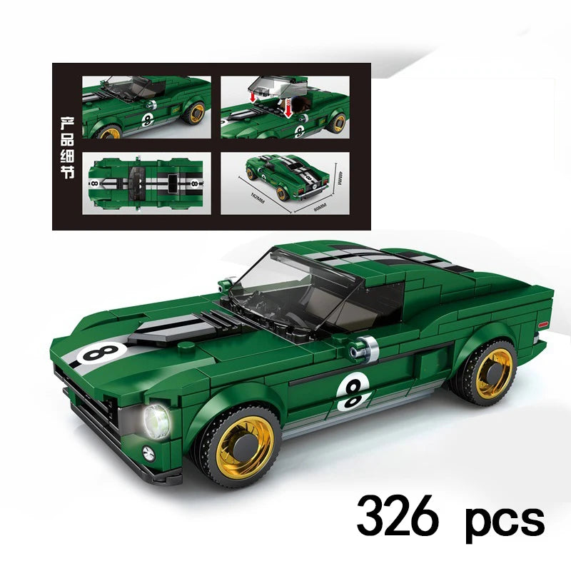 Racing Car City Speed Champions Sports Model Building Blocks DIY Bricks MOC Toy Classic Rally Super Racers Vehicle f1 technique