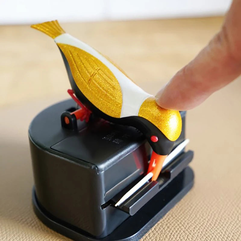 1 distributeur de cure-dents en forme d'oiseau mignon, cadeau de nettoyage des dents, matériau de haute qualité, boîte automatique de cure-dents en forme d'oiseau