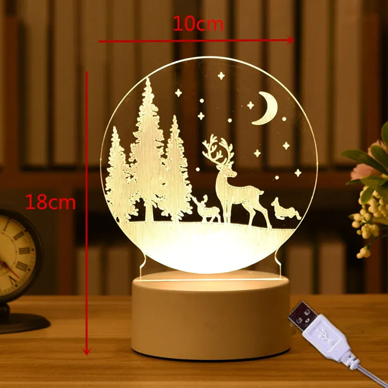 3D Cute Kids DIY Lamp LED Night Light Valentines Day Gift Wedding Decoration Baby Shower Kids Birthday Party Rabbit Easter Decor