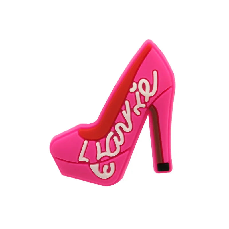 1 breloque pour chaussures en PVC pour filles et femmes, accessoires de maquillage, de rouge à lèvres, de couronne pour talons hauts, adaptés aux sabots, ornements de sandales de jardin