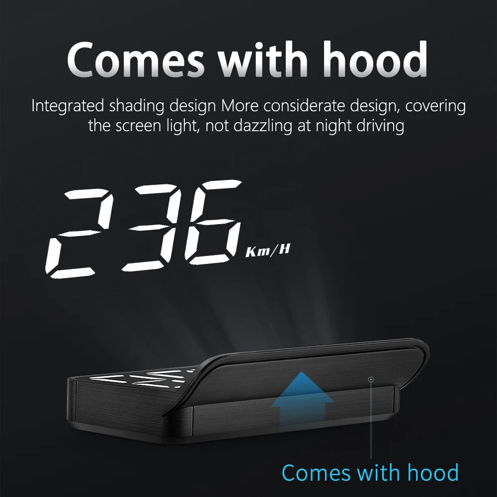 WYING M3 Auto OBD2 GPS Head-Up Display Electrónica para automóvil HUD Proyector Pantalla Digital Velocímetro para automóvil Accesorios para todos los automóviles