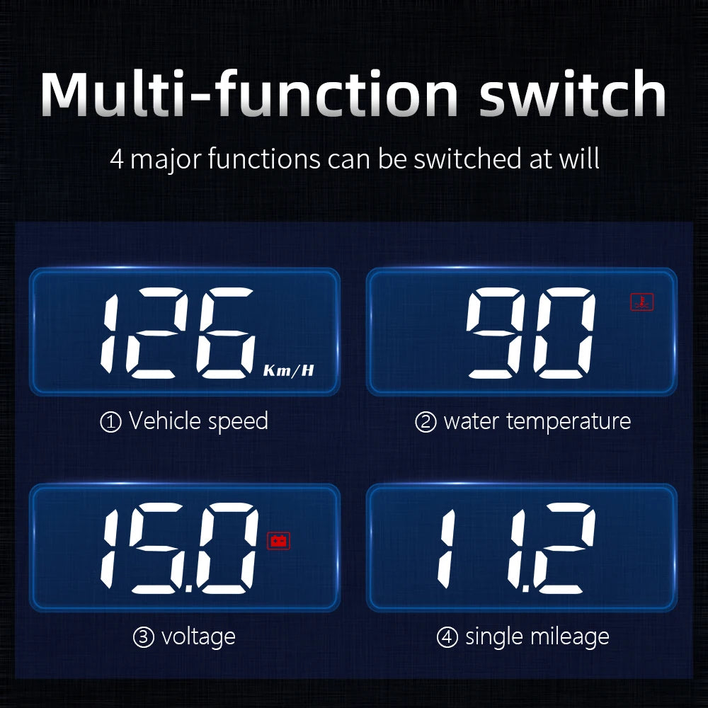 WYING M3 Auto OBD2 GPS Head-Up Display Electrónica para automóvil HUD Proyector Pantalla Digital Velocímetro para automóvil Accesorios para todos los automóviles