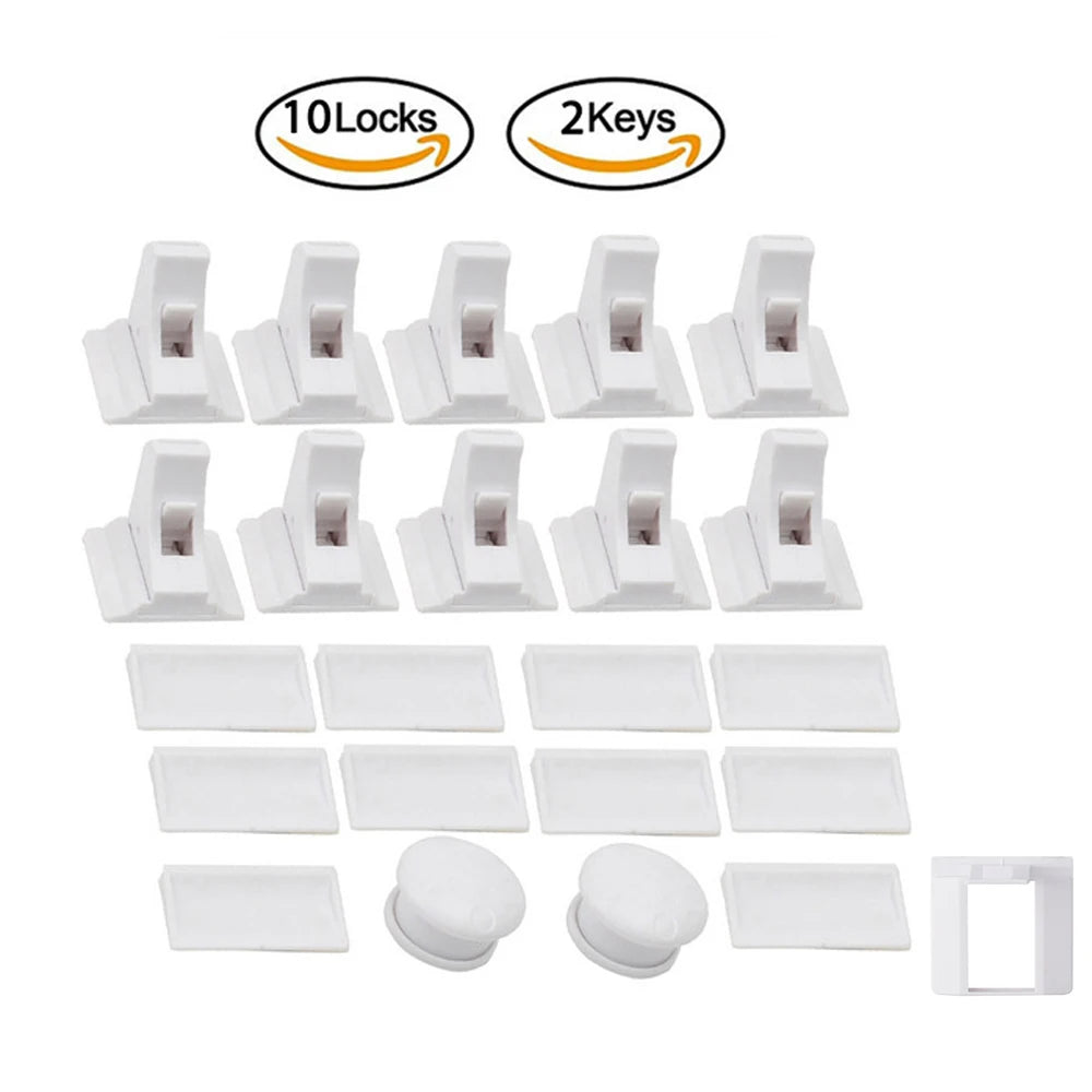 Baby Safety Lock Invisible Lock Kids Security Drawer Latch Cabinet Door Magnetic Child Safety Lock Limiter Children Protection