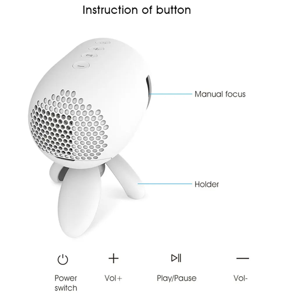 Proyector doméstico YG220 LED Mini proyector portátil con soporte Pantalla de alta definición 1080p Proyector de video para cine en casa