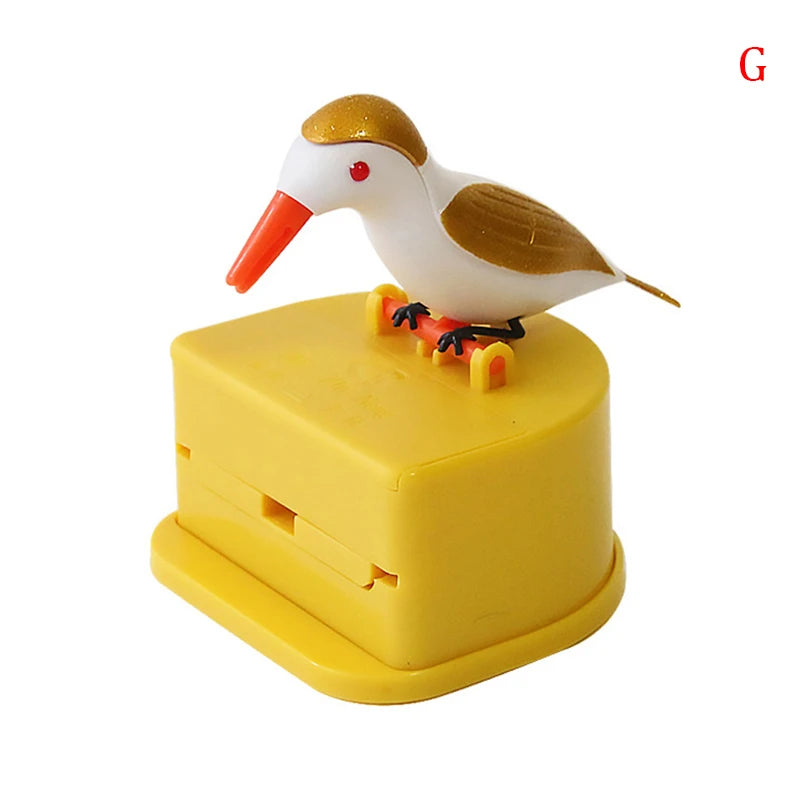 1 distributeur de cure-dents en forme d'oiseau mignon, cadeau de nettoyage des dents, matériau de haute qualité, boîte automatique de cure-dents en forme d'oiseau