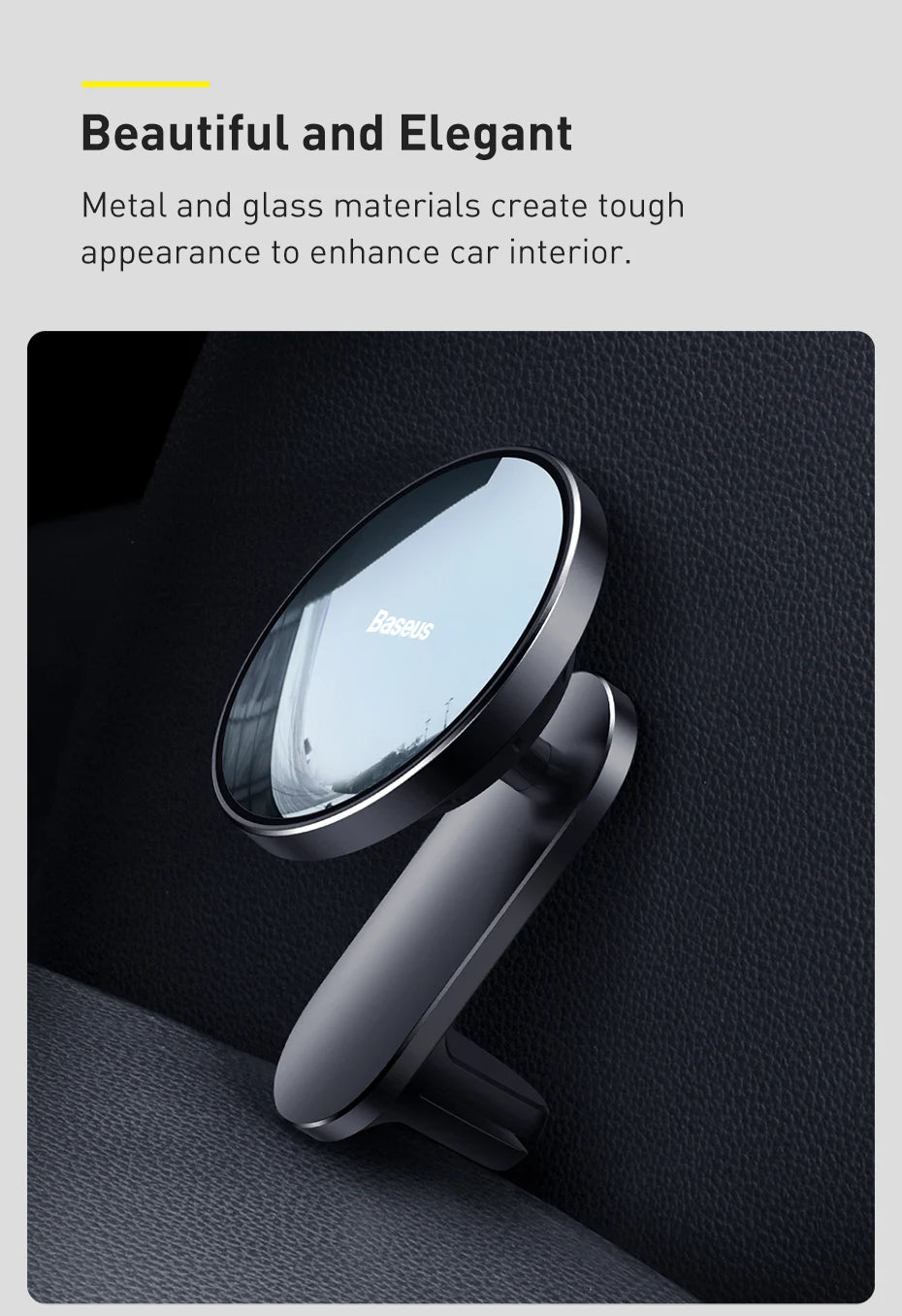 Baseus Car Mount Wireless Charger Magnetic Suction Dashboard Air Outlet Holder Wireless Charging for iPhone 12 13 Series