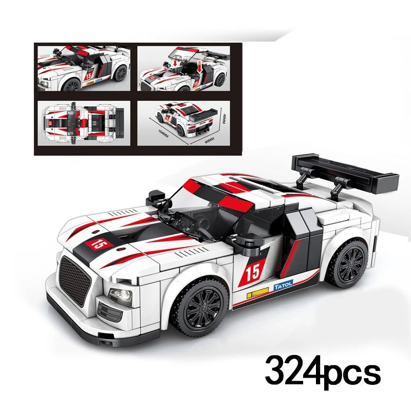 Racing Car City Speed Champions Sports Model Building Blocks DIY Bricks MOC Toy Classic Rally Super Racers Vehicle f1 technique