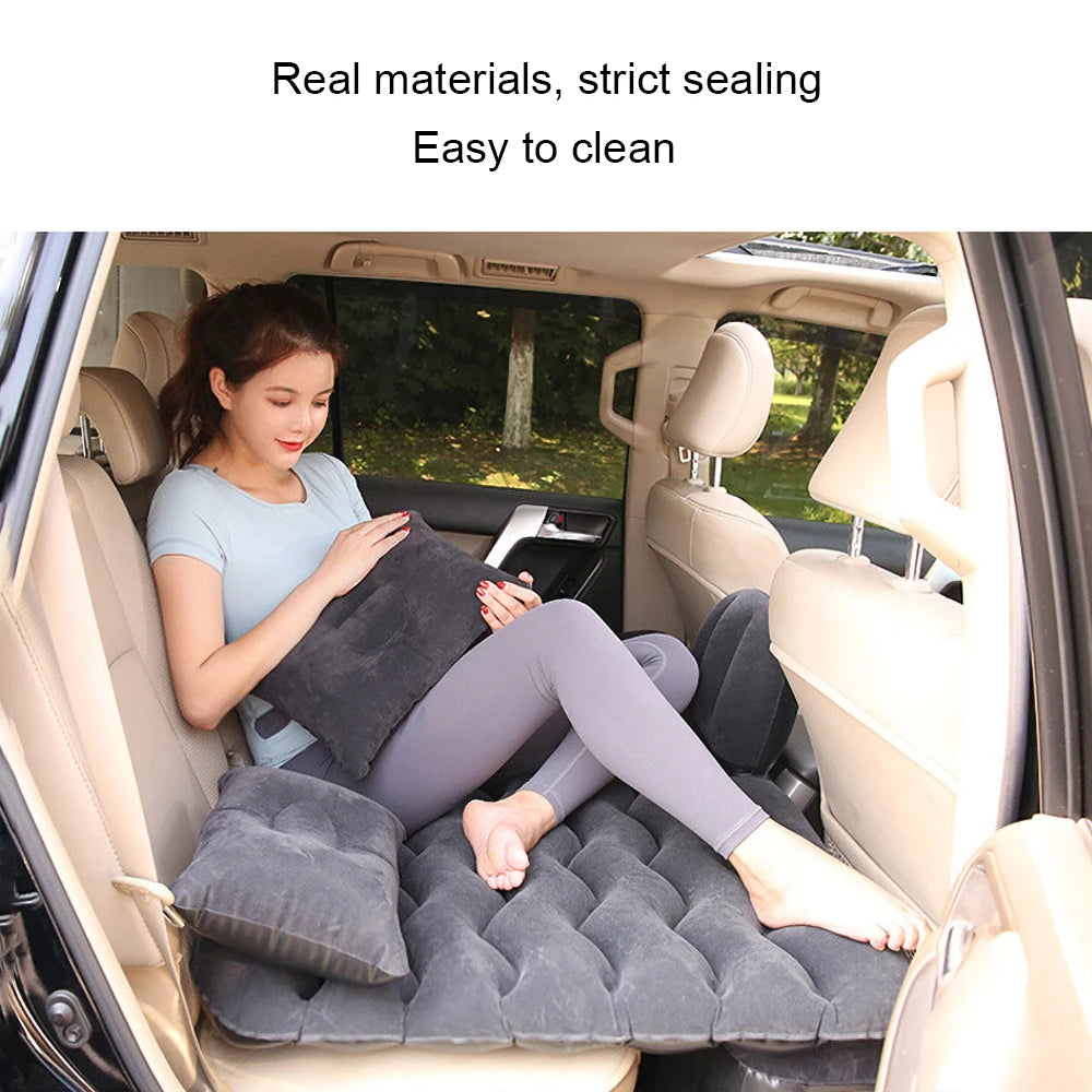 Airbed Household Outdoor Single Double Air Bed Thickened Folding Inflatable Convenient Mattress Sleep Rest for Car SUV Travel