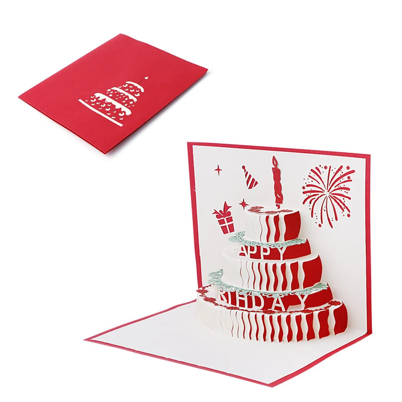 38 Styles 3D Pop Up Greeting Card Love In Hands Birthday Wedding Halloween Christmas Valentines' Day New Year Xmas Kids Gift