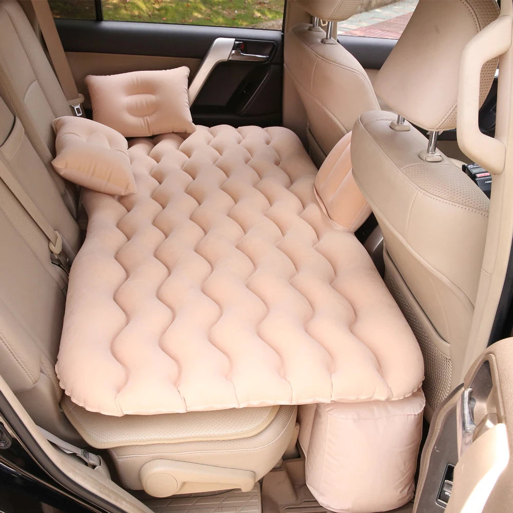 Airbed Household Outdoor Single Double Air Bed Thickened Folding Inflatable Convenient Mattress Sleep Rest for Car SUV Travel