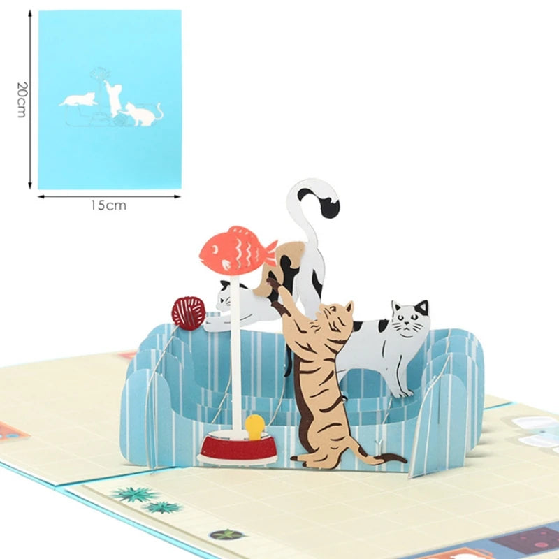 38 Styles 3D Pop Up Greeting Card Love In Hands Birthday Wedding Halloween Christmas Valentines' Day New Year Xmas Kids Gift