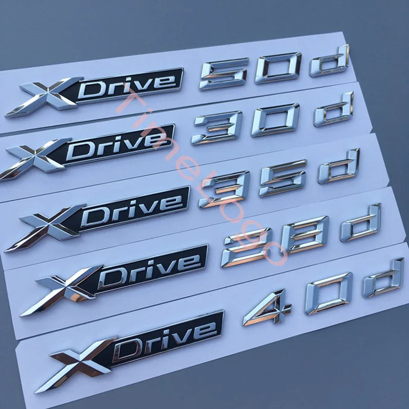 1PC XDrive 18d 20d 28d 30d 35d 40d 48d 50d para X1 X3 X4 X5 X6 X7 emblema de guardabarros de coche pegatina de maletero