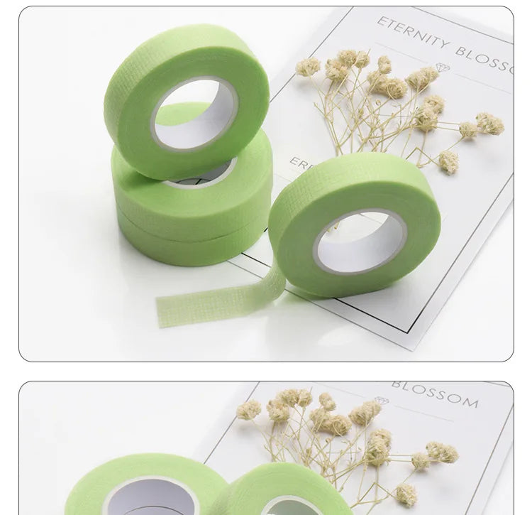 1 cinta para extensión de pestañas, cinta microporosa para pestañas, suministros para extensiones, parches para pestañas no tejidos transpirables, cintas, herramientas de maquillaje
