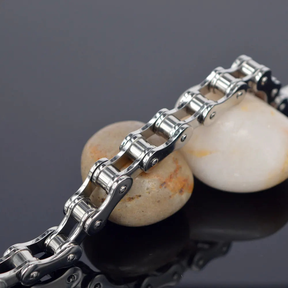 Top Quanlity 316L Stainless Steel Bracelets Mens Motor Bike Motorcycle Chain Bangle Jewelry