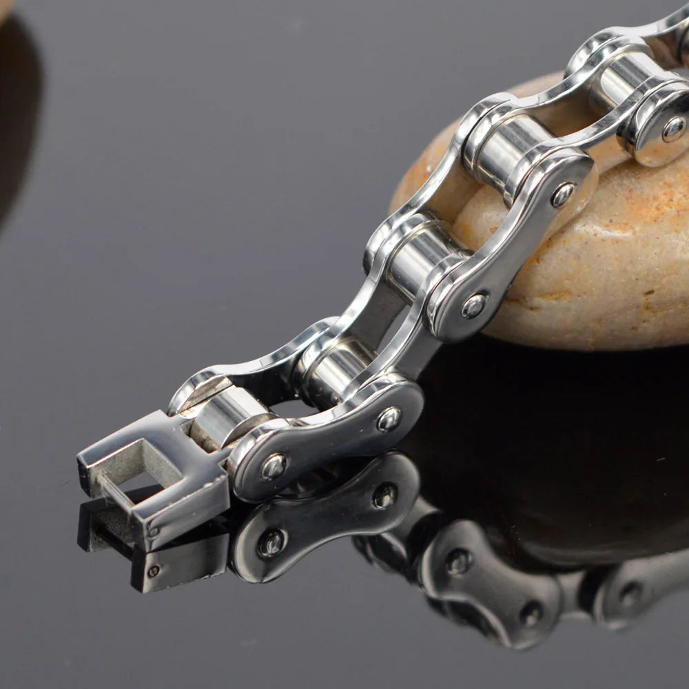 Top Quanlity 316L Stainless Steel Bracelets Mens Motor Bike Motorcycle Chain Bangle Jewelry