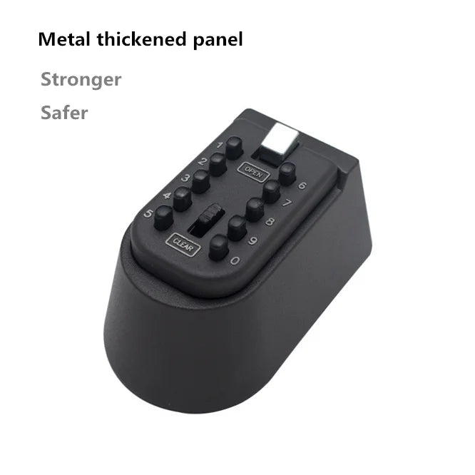 NEW Wall Mounted Outdoor Key Storage Lock Box 10 Digit Push-Button Combination Password Key Safe Box Resettable Code Key Holder
