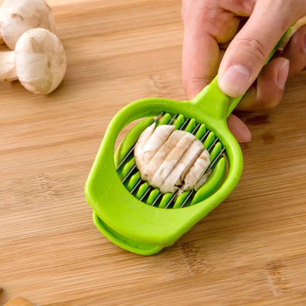 1 cortadora de huevos de mano, cortadora de champiñones y tomates, accesorios de cocina, cortador de verduras, cuchillo, dispositivo