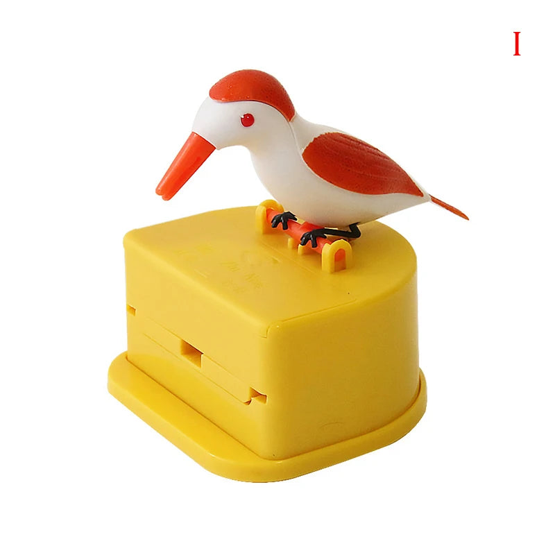 1 distributeur de cure-dents en forme d'oiseau mignon, cadeau de nettoyage des dents, matériau de haute qualité, boîte automatique de cure-dents en forme d'oiseau