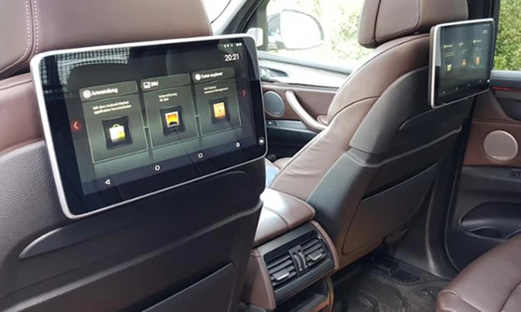 Monitor de reposacabezas de coche Android 12.0 de 11,6 pulgadas para BMW X7 G07 2019-2025 Soporte para asiento trasero WiFi 4K Pantalla táctil Soporte oculto para vídeo