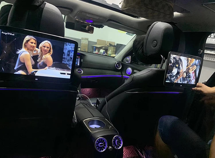 Pantalla de TV para asiento trasero para Mercedes Benz CEGSV Class Monitor de reposacabezas Android con reproductores multimedia de video y entretenimiento para automóvil